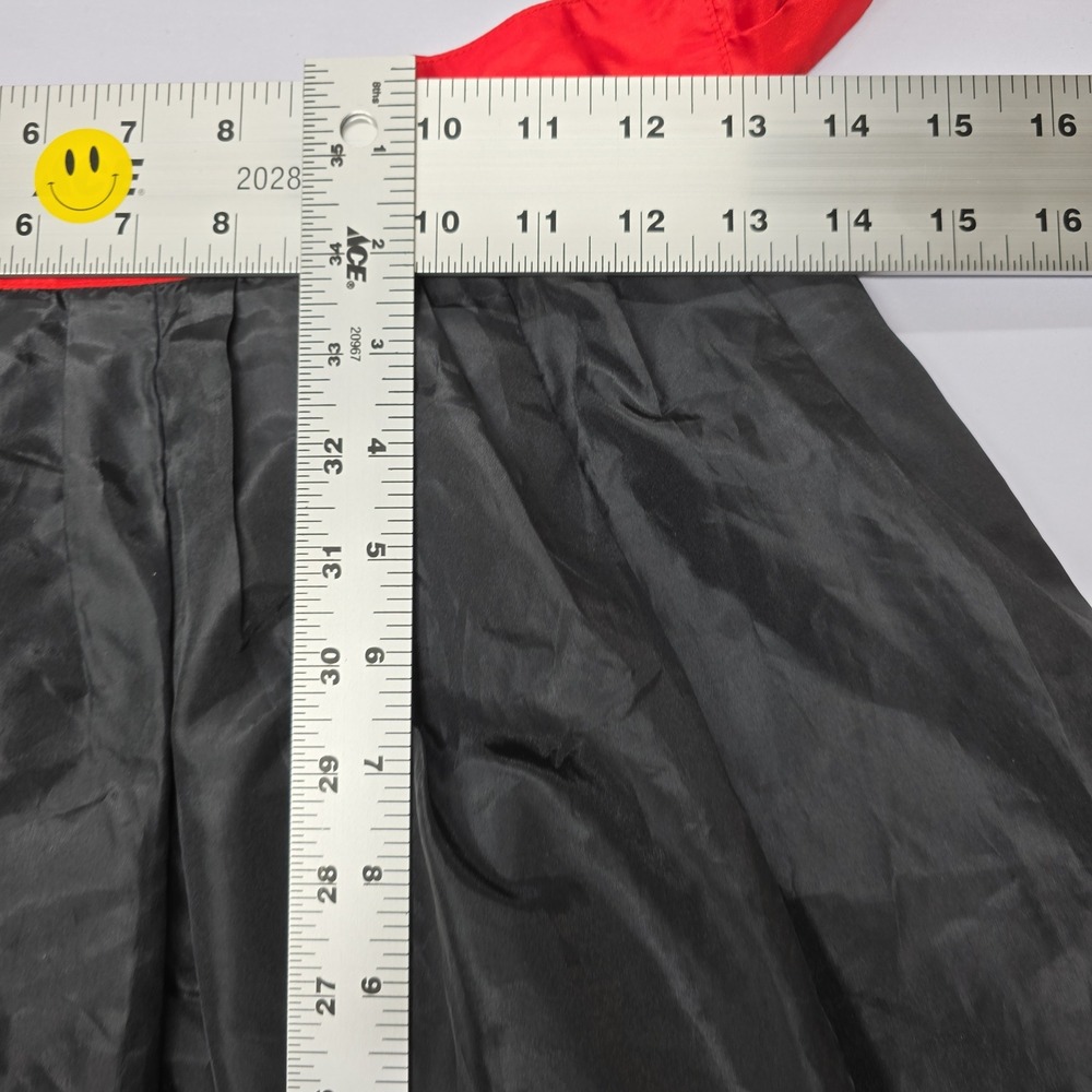 Vintage KENAR Black Red Maxi Skirt Bow Tie Waist Boho Festival Size 8 - Picture 6 of 7